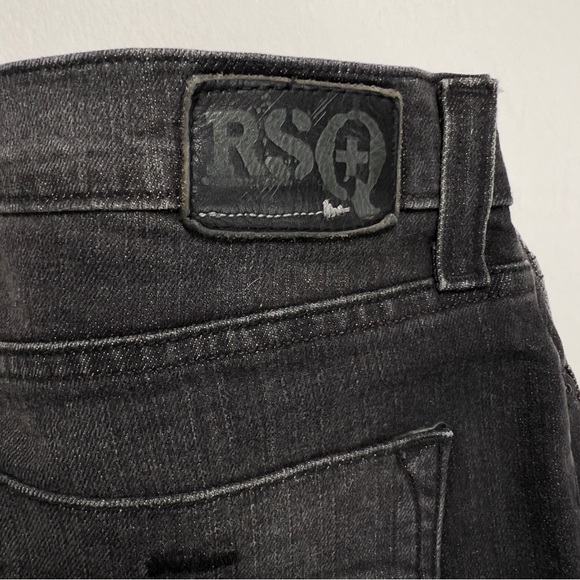 RSQ Vancouver Slim Slouch Jeans 34x32 Charcoal Grey Stretch Great Condition - Picture 8 of 16